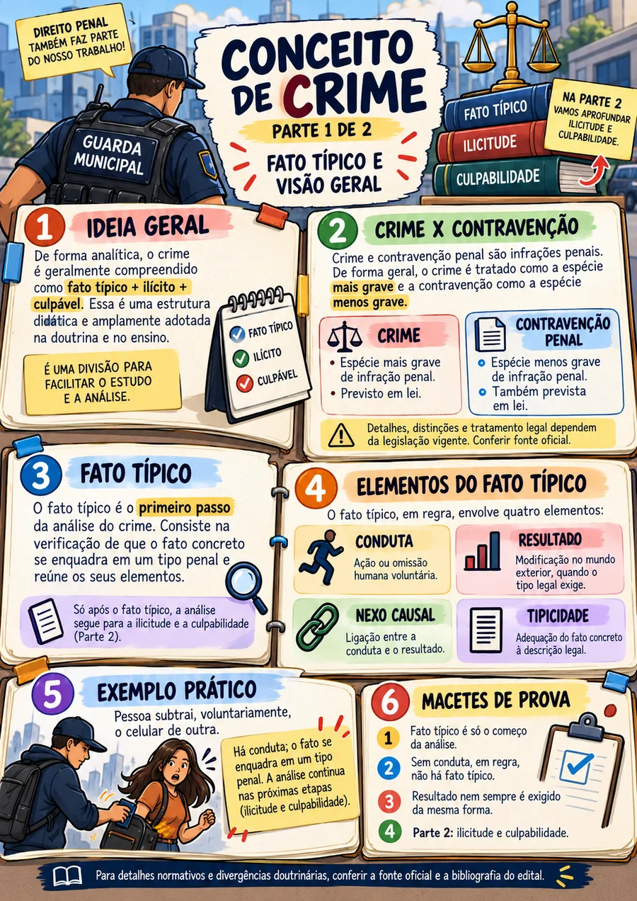 Ficha desenhada: Direito Penal · Conceito de Crime